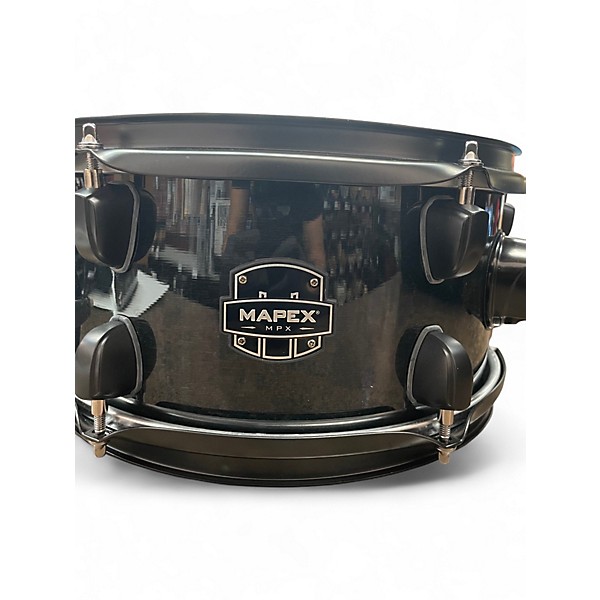 Used Mapex 6X12 MPX Maple/Poplar Side Snare Drum Ebony Drum