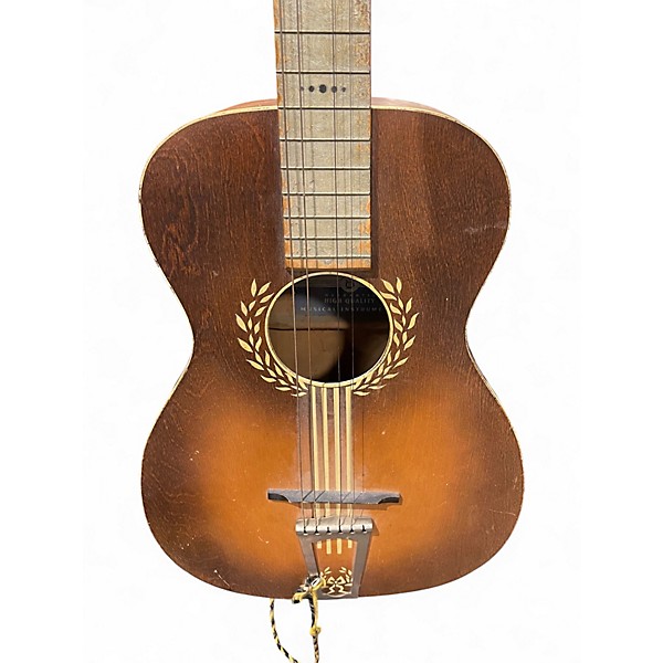 Used 1930's Supertone ACOUSTIC GUITAR Vintage Sunburst Acoustic Guitar