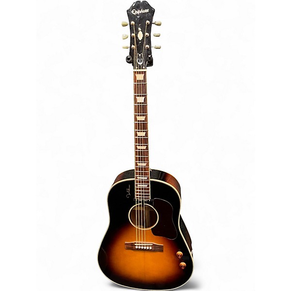 Used Epiphone 2008 Limited Edition John Lennon Ej-160E 2 Color Sunburst Acoustic Electric Guitar