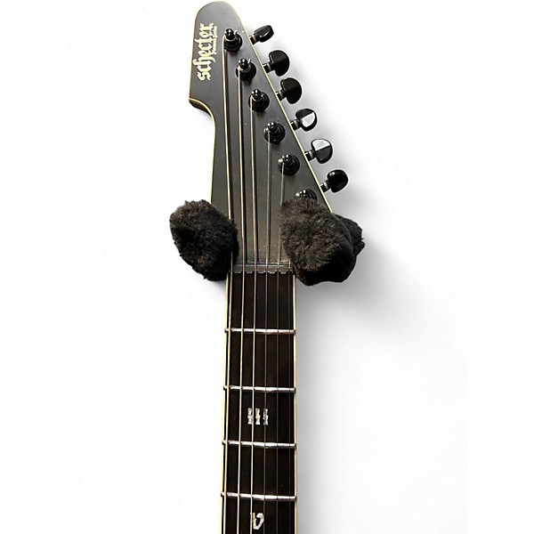 Used Schecter Guitar Research EVIL TWIN E-1 Flat Black Solid Body Electric Guitar