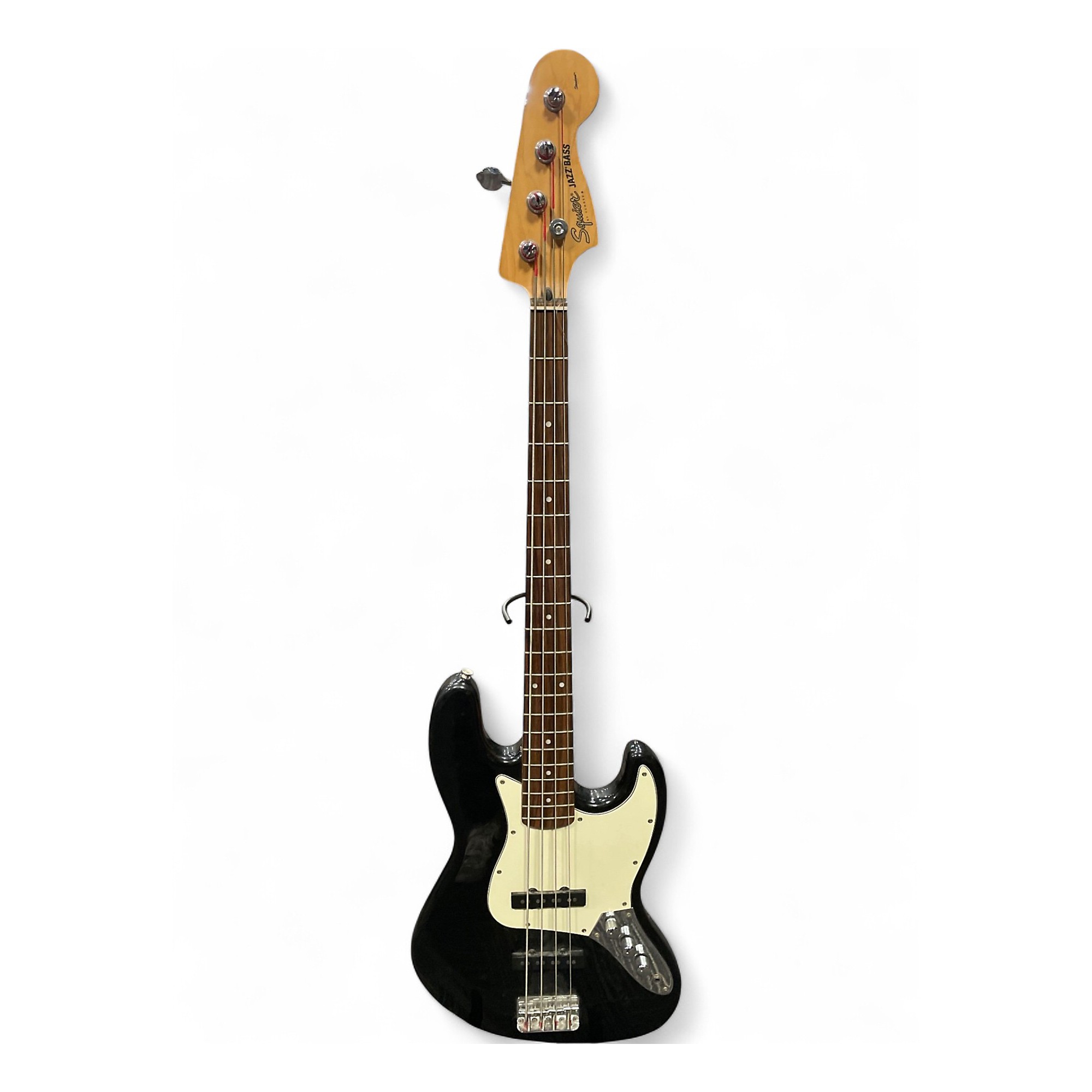 Used Squier standard jazz bass Black Electric Bass Guitar Black