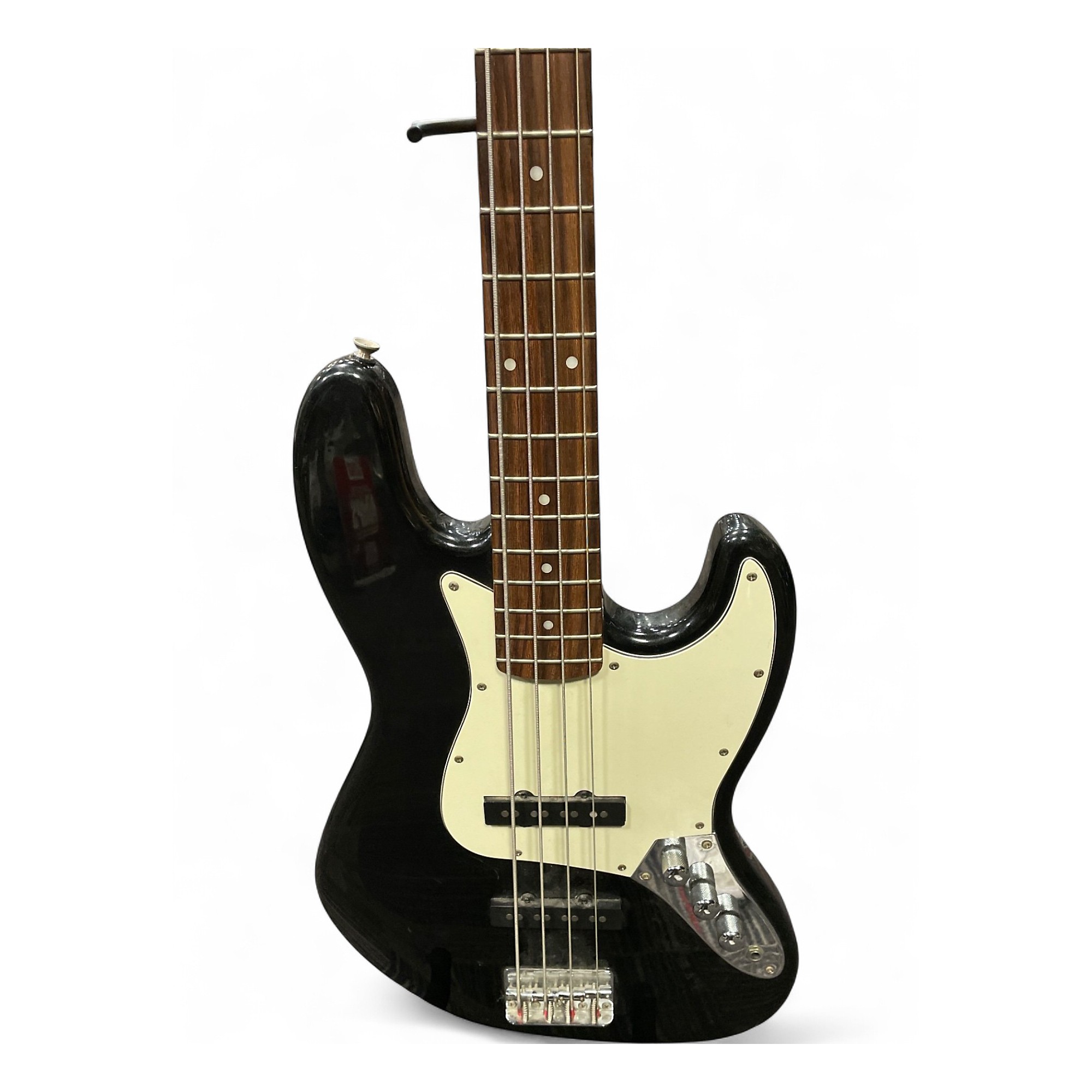 Used Squier standard jazz bass Black Electric Bass Guitar Black