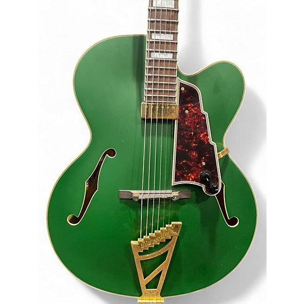 Used D'Angelico DLX EXL1 Green Hollow Body Electric Guitar