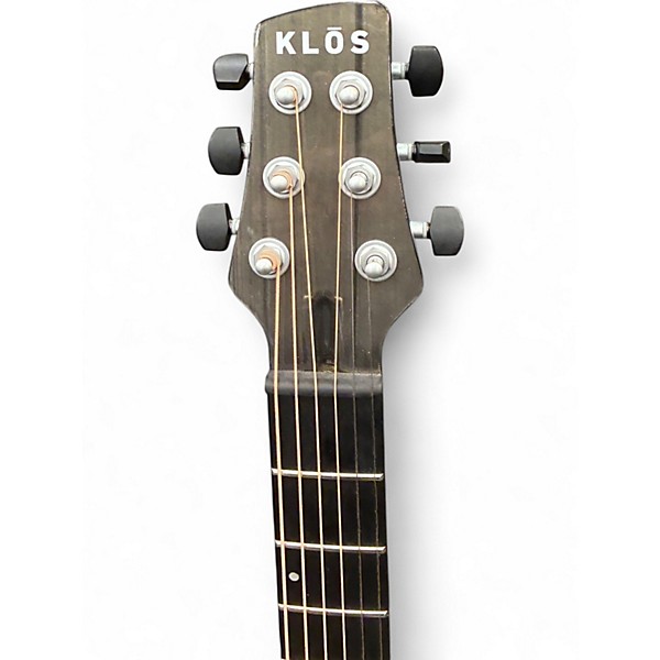 Used Klos GRAND CUTAWAY Metallic Silver Acoustic Electric Guitar