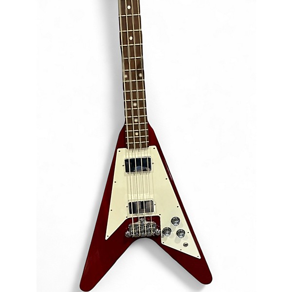 Used Gibson FLYING V Burgundy Electric Bass Guitar