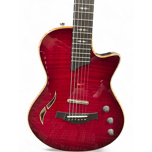 Used Taylor T5Z Classic Trans Red Acoustic Electric Guitar