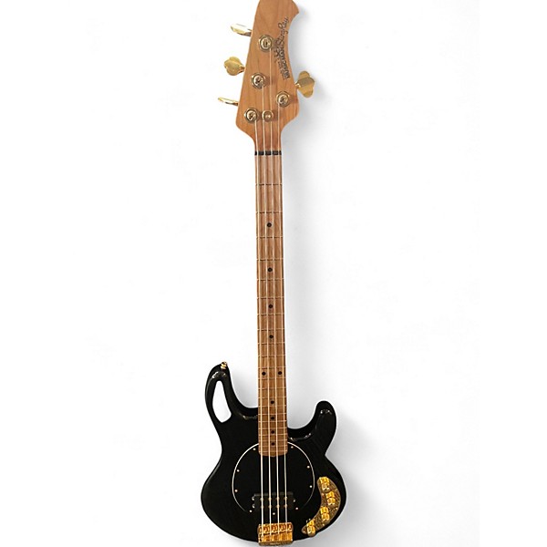 Used Ernie Ball Music Man Stingray HH 4 String Black and Gold Electric Bass Guitar