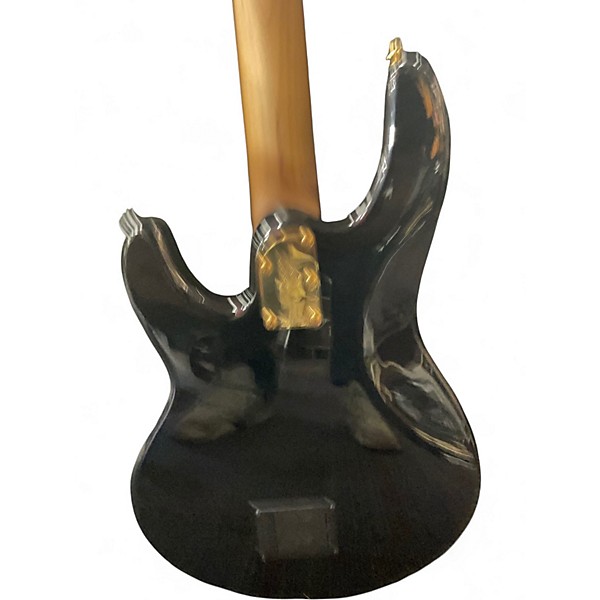 Used Ernie Ball Music Man Stingray HH 4 String Black and Gold Electric Bass Guitar