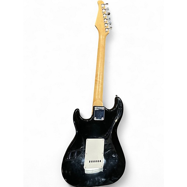Used Silvertone St Style Black Solid Body Electric Guitar
