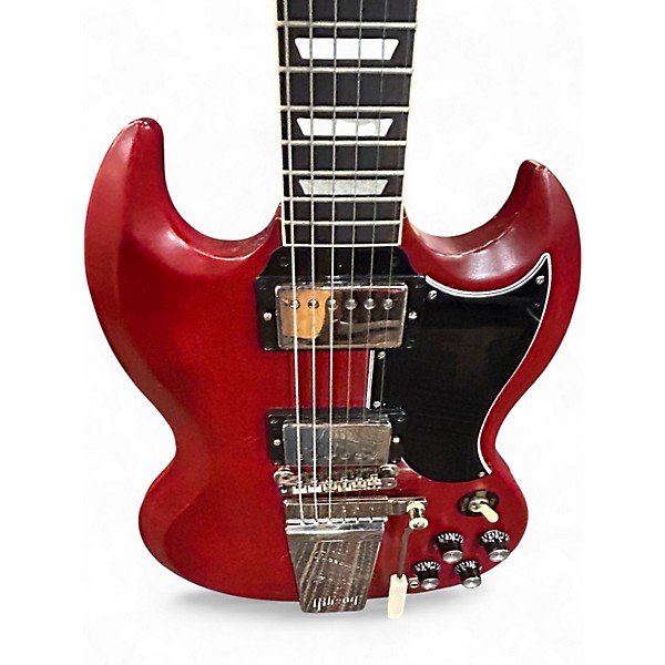 Used Gibson 61 SG Faded Maestro Vibrola Worn Cherry Solid Body Electric Guitar