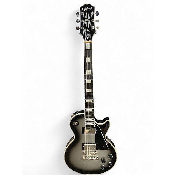 Used Epiphone Les Paul Custom Silverburst Solid Body Electric Guitar