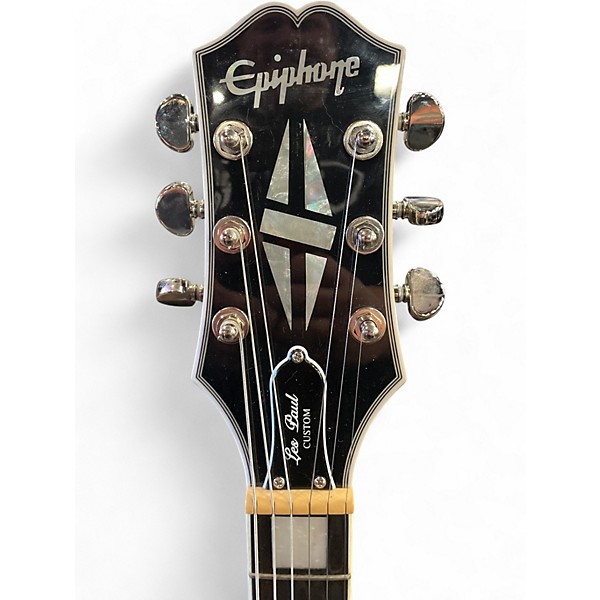 Used Epiphone Les Paul Custom Silverburst Solid Body Electric Guitar