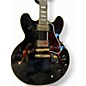 Used Epiphone ES355 CUSTOM Ebony Hollow Body Electric Guitar
