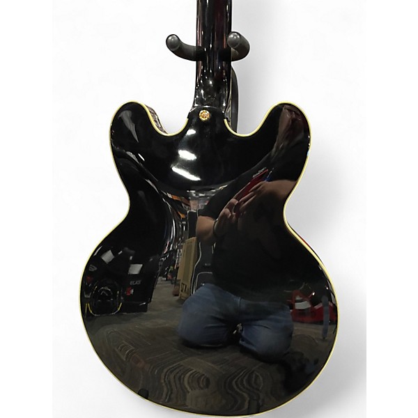 Used Epiphone ES355 CUSTOM Ebony Hollow Body Electric Guitar