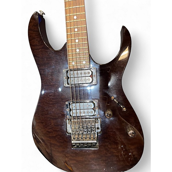 Vintage 1990s Ibanez rg570 Trans Brown Solid Body Electric Guitar