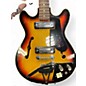 Vintage 1968 Silvertone 1418 3 Color Sunburst Hollow Body Electric Guitar