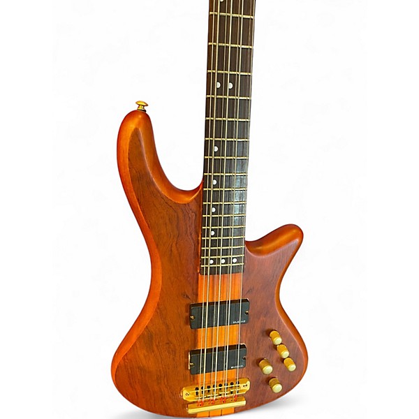 Used Schecter Guitar Research Stiletto Studio-8 Honey Burst Electric Bass Guitar
