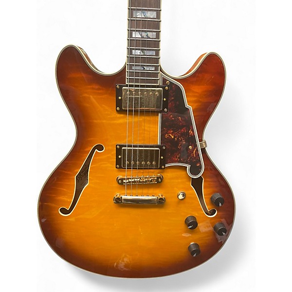 Used D'Angelico Excel DC XT Vintage Sunburst Hollow Body Electric Guitar