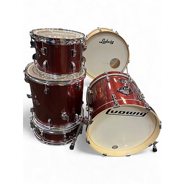 Used Ludwig 4 Piece Breakbeats By Questlove Chrome Red Metallic Drum Kit