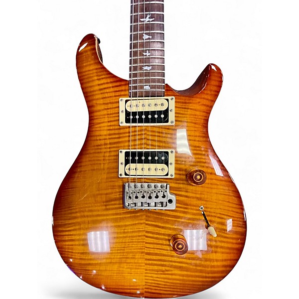 Used PRS SE Custom 24 Amber Solid Body Electric Guitar