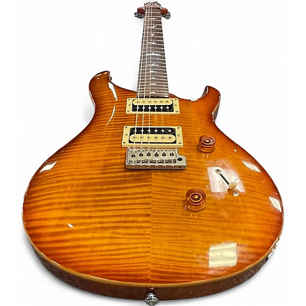 Used PRS SE Custom 24 Amber Solid Body Electric Guitar