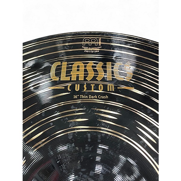Used MEINL 16in Classics Custom Dark Thin Crash Cymbal