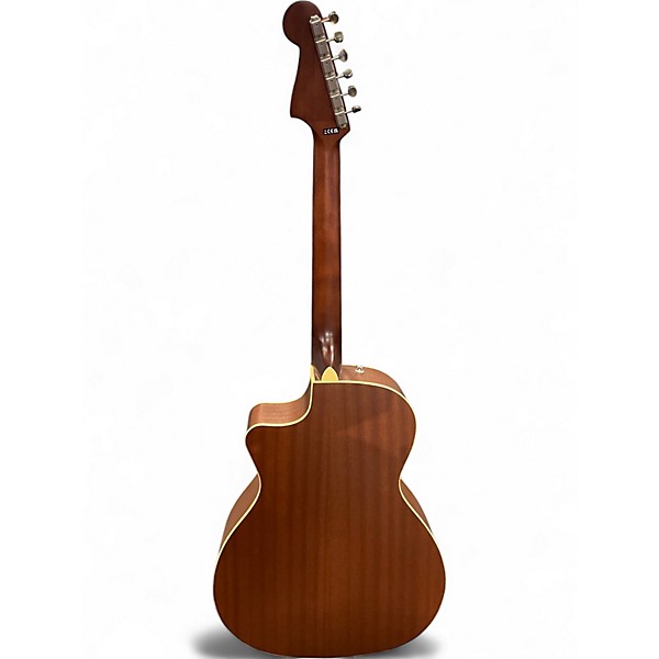 Used Fender Newporter Player Red Acoustic Electric Guitar