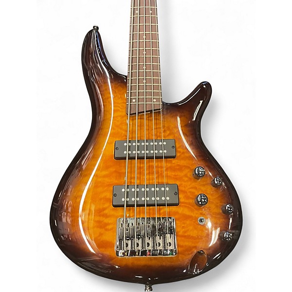 Used Ibanez SR405 5 String 2 Color Sunburst Electric Bass Guitar