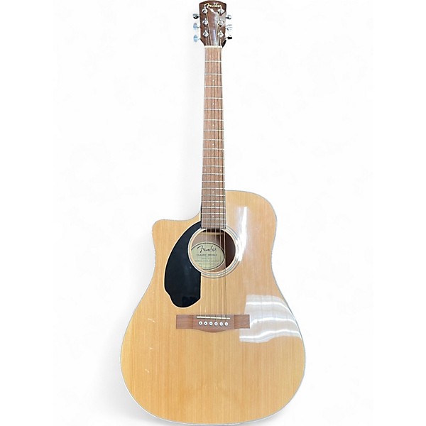 Used Fender CD60SCE LH Natural Acoustic Guitar
