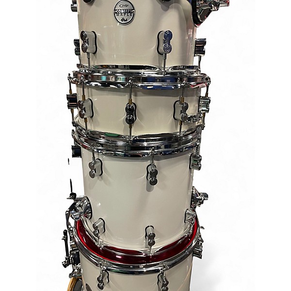 Used PDP by DW 6 Piece Concept Series Pearl White Drum Kit