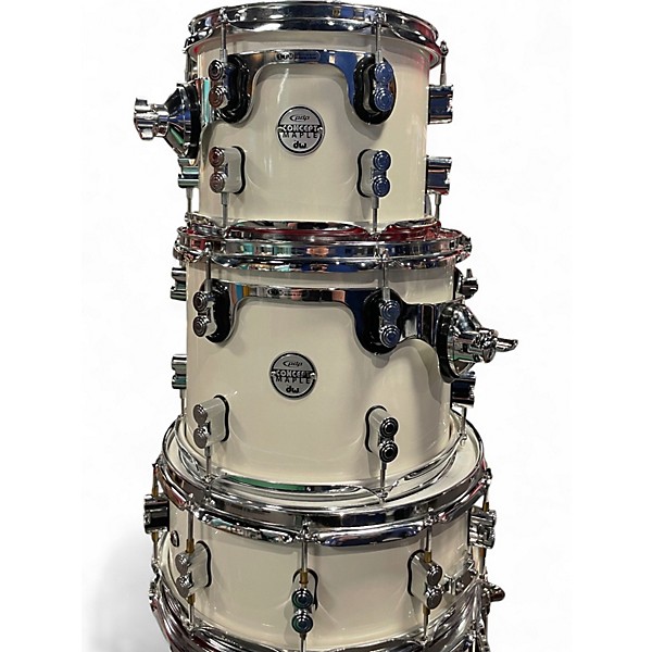 Used PDP by DW 6 Piece Concept Series Pearl White Drum Kit