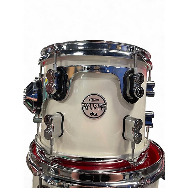 Used PDP by DW 6 Piece Concept Series Pearl White Drum Kit