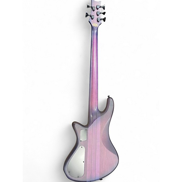 Used Schecter Guitar Research Stiletto Studio 5 String Purple Electric Bass Guitar