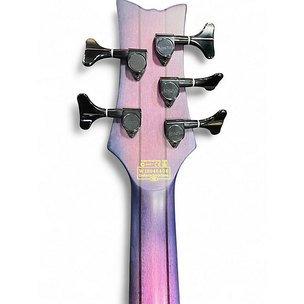 Used Schecter Guitar Research Stiletto Studio 5 String Purple Electric Bass Guitar