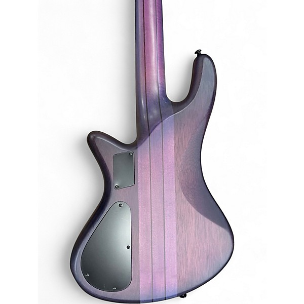 Used Schecter Guitar Research Stiletto Studio 5 String Purple Electric Bass Guitar
