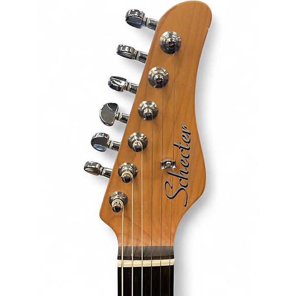 Used Schecter Guitar Research jack fowler traditional HT Antique Ivory Solid Body Electric Guitar