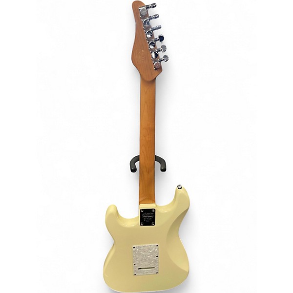 Used Schecter Guitar Research jack fowler traditional HT Antique Ivory Solid Body Electric Guitar