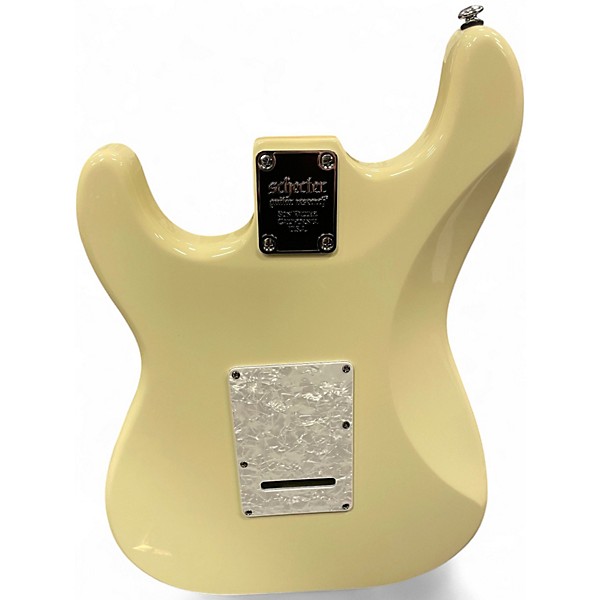 Used Schecter Guitar Research jack fowler traditional HT Antique Ivory Solid Body Electric Guitar