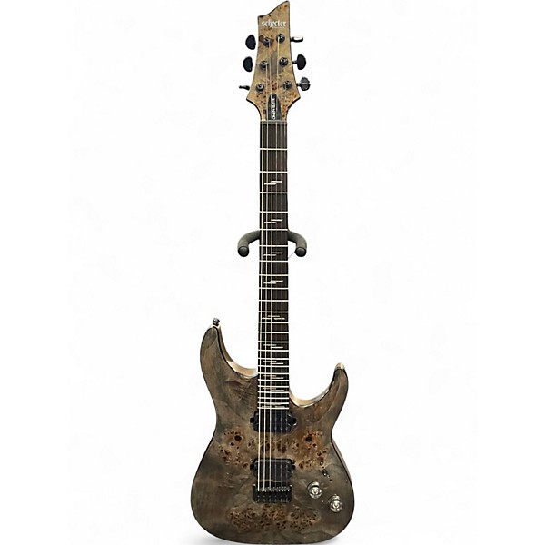 Used Schecter Guitar Research OMEN ELITE Charcoal Solid Body Electric Guitar