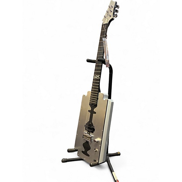 Used Schecter Guitar Research Machine Gun Kelly Razor Blade Silver Solid Body Electric Guitar
