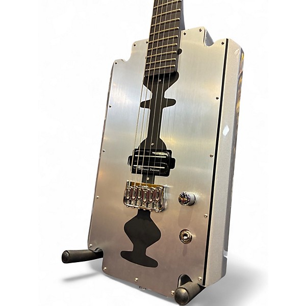 Used Schecter Guitar Research Machine Gun Kelly Razor Blade Silver Solid Body Electric Guitar