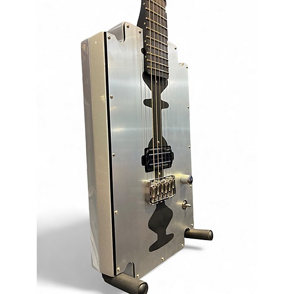 Used Schecter Guitar Research Machine Gun Kelly Razor Blade Silver Solid Body Electric Guitar