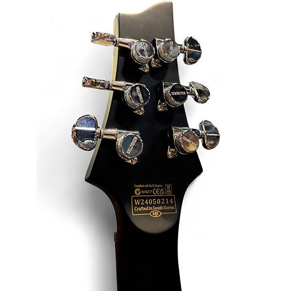 Used Schecter Guitar Research Machine Gun Kelly Razor Blade Silver Solid Body Electric Guitar