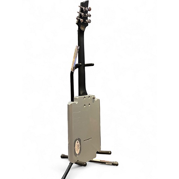 Used Schecter Guitar Research Machine Gun Kelly Razor Blade Silver Solid Body Electric Guitar