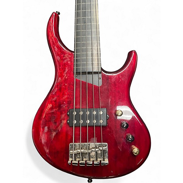 Used MTD KINGSTON ARTIST 5 FRETLESS Sunburst Electric Bass Guitar