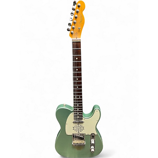 Used Fender American Professional II Telecaster Surf Green Solid Body Electric Guitar
