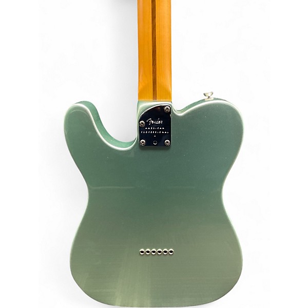 Used Fender American Professional II Telecaster Surf Green Solid Body Electric Guitar