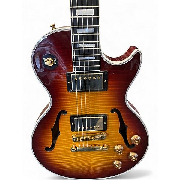 Used Gibson Les Paul custom florentine 3 Color Sunburst Solid Body Electric Guitar