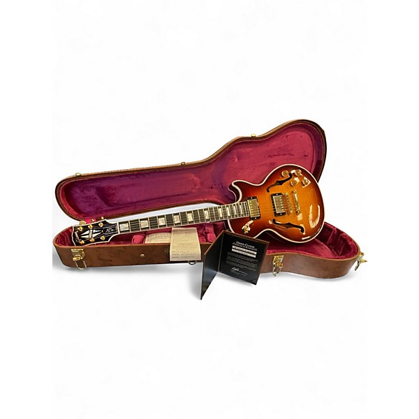Used Gibson Les Paul custom florentine 3 Color Sunburst Solid Body Electric Guitar