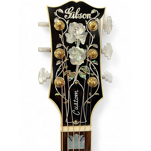 Used Gibson sj200 rose Red Acoustic Electric Guitar